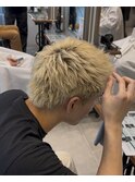 スパイキーショート　ブリーチカラー
