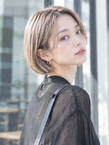 ドット ヘアー(dot.hair) ハイトーンカラー / ミルクティーベージュ / ミニボブ