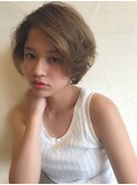 【neolive nico大井町店】大人かきあげショートボブ ハイトーン