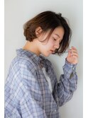 【aRietta馬場】サイドシルエット×ルーズパーマ/ふんわりボブ