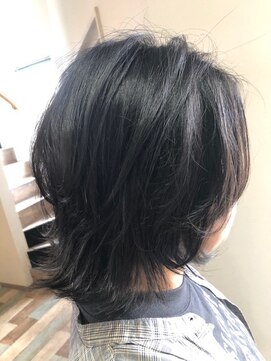 ニコ ヘアリラクゼーション(Nico hair relaxation) 20代30代40代大人ノーブル黒髪暗髪ミディアム外ハネウルフ