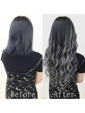 あるじゃんすー 神戸三宮店 パープル×シルバー#シールエクステ#ホワイトグレージュ#神戸