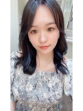 アース 町田店(HAIR & MAKE EARTH) 韓国風ハイライトブルー