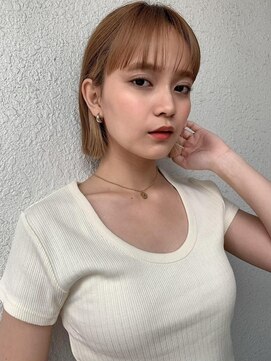 ロンドシェリ 仙台(Lond Cheri) デザインカラー/イヤリングカラー/ミディアムヘア前髪/[仙台]