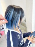 アイスブルーカラー×ブラック ≪インナーカラー≫