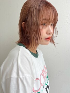 ジュエ ヘアー デザイン(Jue hair design) チェリーピンク×BOB