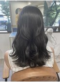 ダークグレー×美な毛流れのソフトレイヤー