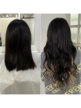 ハイエクステンション 京都駅前店(Hi-Extension) ブラック×ミルクティー@dresser____092