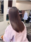 笑顔溢れるミルクティーピンクブラウンモテロング