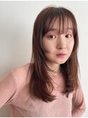 ワンカールで決まる!内巻き レイヤーカット シースルーバング