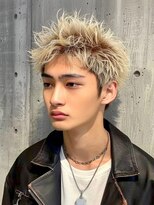 イル(iLe.)&nbsp;サーフカール/スパイキーショート/ブルーブラック/ブリーチ