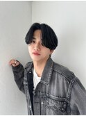 韓国ヘアセンター分けニュアンスパーマシャードーパーマツイスト