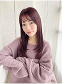ツヤ感カラーのナチュラルワンカールスタイル