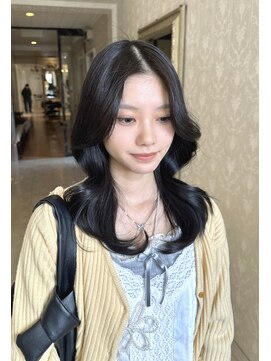 ヘアスタジオ アルス 御池店(hair Studio A.R.S) 韓国くびれレイヤーカットセミロンググレージュカラー10代20代