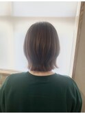 30代40代美髪結べるボブレイヤーカットリラクシーラテカラー