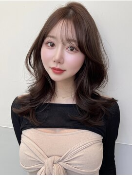 パルス ギンザ(PULSE ginza) ミディアムレイヤーカット×ピンクブラウン