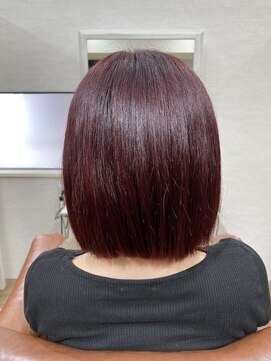 リーク(LEEK) ブリーチなしで作るボルドーカラー