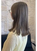 きりっぱなしボブ×カーキベージュ【東川口　美容室】