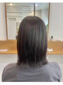 【透明感カラー】切りっぱなしボブ