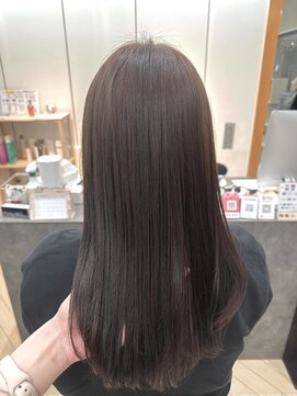 ユニ バイ マグ 長野店(Uni.by Mag) 透明感カラー艶感アッシュベージュレイヤーロング