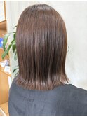 切りっぱなしボブ×縮毛矯正