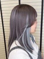アース いわき店(HAIR&MAKE EARTH)&nbsp;グレージュ×ブルーのインナーカラー