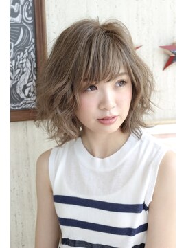 アローナ(ARONA) 透けバング×透けウェーブ！透け感アンニュイロブ