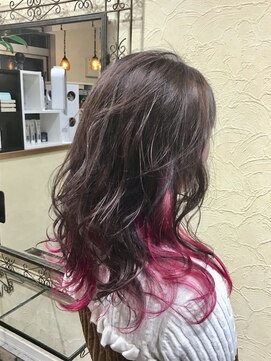 サムブリッジ(SOMEBRIDGE) ★大人気インナーカラー、キューティーピンク☆(SOMEBRIDGE亀有)