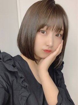 ラルムバイシー 新宿(LARME by Sea) ショート・ボブ×ダークアッシュ/モード[韓国/前髪]