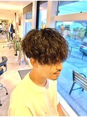 2ブログラデ ミディアムマッシュ スパイラルパーマ
