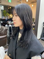 ヘアーサロン アウラ(hair salon aura)&nbsp;【aura】前髪あり/大人韓国ヘア/黒髪/オルチャン/顔まわりカット