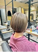 グレージュハイライト×丸みボブ/三鷹/吉祥寺/み