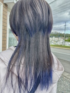 ピックアップ(Pick UP) 裾カラー デザインカラー ブルーバイオレットネオウルフ20代