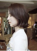 ボブ/ミニボブ/銀座/癖毛/パーマ/ニュアンスカール/フレンチボブ