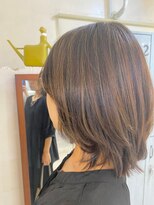 ヒラソル(girasol)&nbsp;白髪カバーミディアムレイヤー髪質改善ストレートイルミナカラー