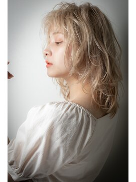 カバーヘア ブリス 川口(COVER HAIR bliss) 透明感ハイトーンカラー抜け感ロングウルフパーマv川口20代30代!