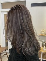 エトラ 渋谷店(etora)&nbsp;小顔 ネビージュ　グレージュハイライトカラー◎