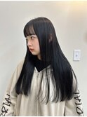 ぱっつん黒髪ロング