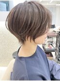 ショートボブ髪型40代50代60代前髪あり前髪なし【橋本】