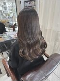 うる艶ココアグレージュ　韓国ヘア