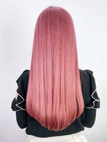 ロング顔周りレイヤー韓国ヘアダブルカラー_ba550162