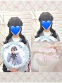ひつじヘア×外ハネウェーブ♪