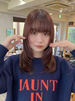 ガーデン 渋谷(GARDEN)&nbsp;ミディアム　レイヤーカット　ピンクベージュ　似合わせ