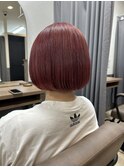ミニボブ×ピンク