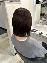 ドクターズサロン レラパール&nbsp;髪質改善/ボブ/ダークアッシュ/ダークブラウン/切りっぱなしボブ