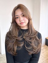 アルバム 銀座(ALBUM GINZA)&nbsp;顔周りレイヤーロングおくれ毛フェイスフレーミング_F30696