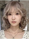 髪質改善パーマ透明感カラーダブルカラーブリーチ