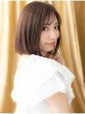 ミルクブラウンワンカール前下がり小顔ボブディX北浦和30代40代