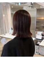 アンフェイス(ann FACE)&nbsp;大人かわいい切りっぱなしピンクブラウンボブ