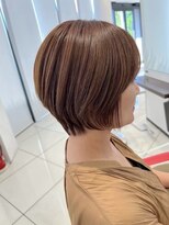 アース 焼津店(HAIR&MAKE EARTH)&nbsp;ショートボブ×ダークブラウン×ナチュラル